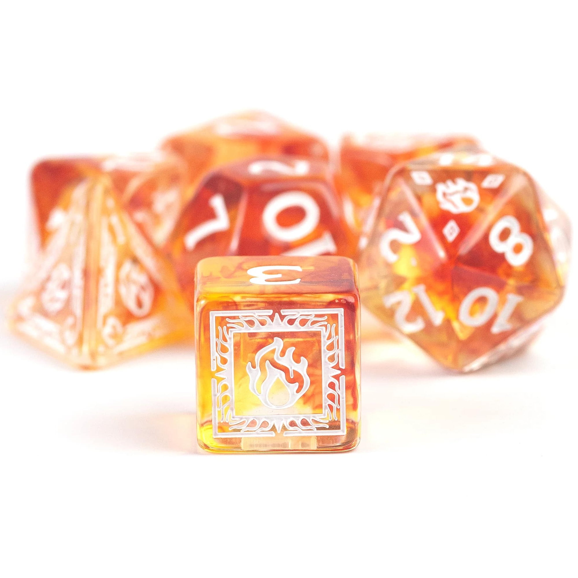 Dungeons & Dragons: D&D Adventure Dice: Sorcerer - Orange - 16pc RPG Set, Class Symbols, Roleplaying Game Accessory, Sirius Dice, Officially Licensed