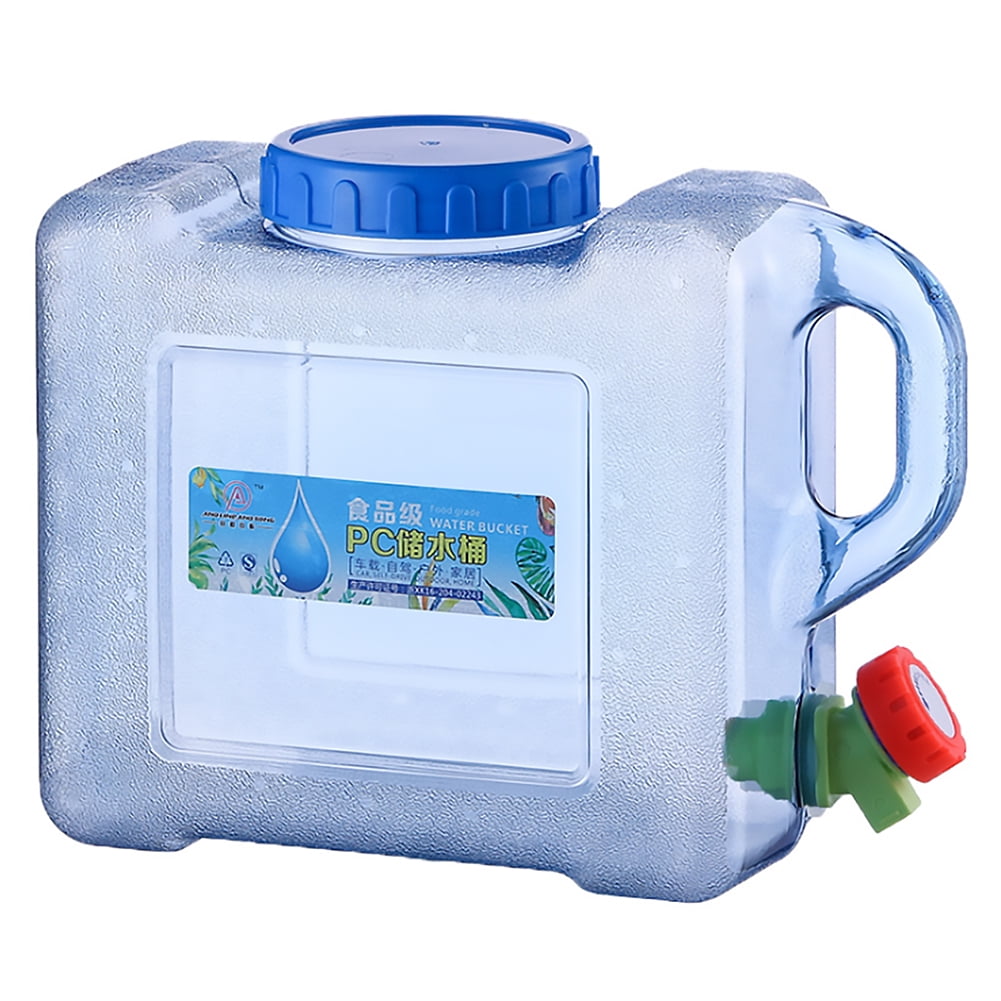 5L Outdoor Water Bucket Portable Tank Container with Faucet for Camping
