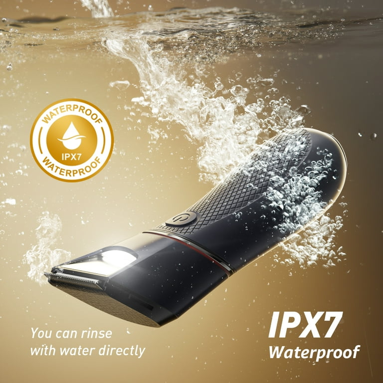 KOPEXY Body Hair Trimmer for Men, Waterproof Electric Groin Razor