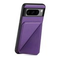 thumbnail image 3 of SaniMore for Google Pixel 7 Case, PU Leather Skin & Rugged PC Backplane Card Slots [Up to 2] Shockproof Anti-fall Flip Kickstand Slim Lightweight Business Shell for Google Pixel 7, Purple, 3 of 5