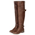 thumbnail image 5 of Women Leatherette Quilted Knee High Riding Boot BF20, 5 of 5