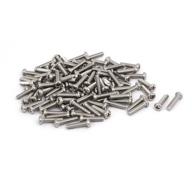 Tornillos de máquina de cabeza redonda Phillips de acero inoxidable 304 M4 x 16 mm 100 piezas