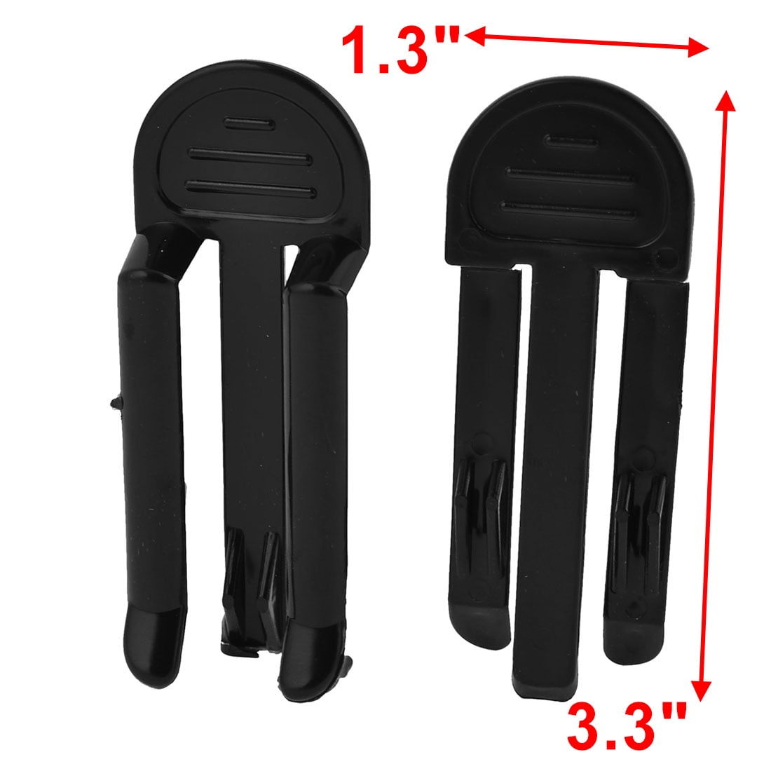 Unique Bargains 2 Pcs Black Home Office Plastic Rubbish Trash Bag Clamp Garbage Can Clip