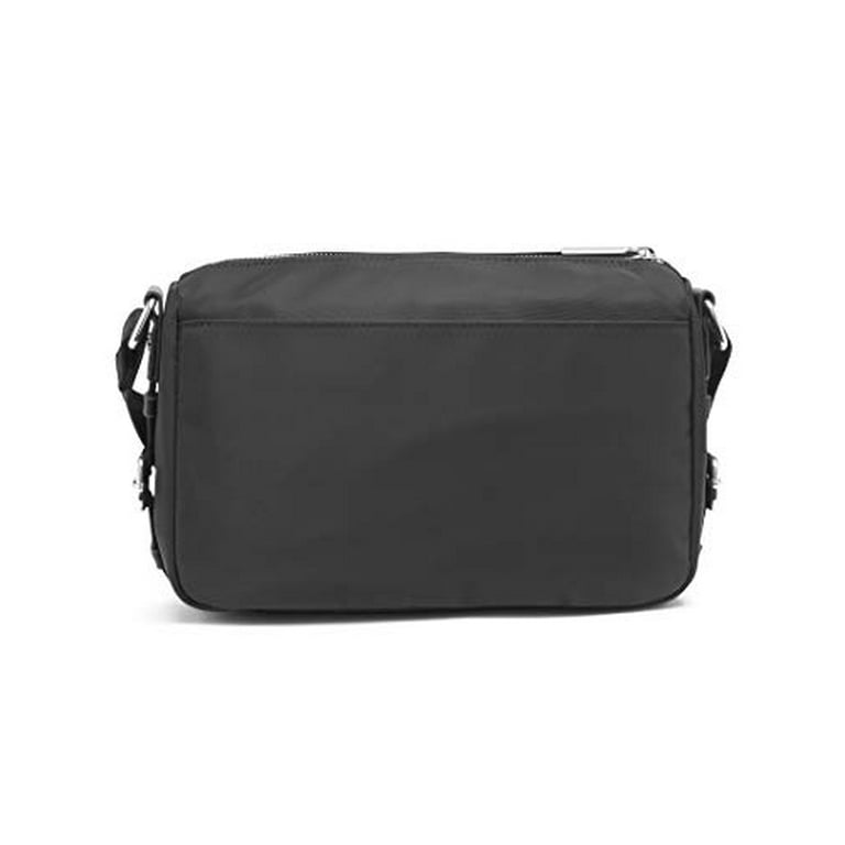 Calvin Klein Sussex Nylon Top Zip Crossbody Black Silver
