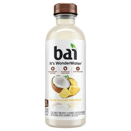 2X - Bai Cocofusions Puna Coconut Pineapple, Antioxidant Infused Beverage, 18 Fl Oz