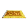 thumbnail image 2 of Ahgly Company Machine Washable Indoor Round Oriental Yellow Traditional Area Rugs, 8' Round, 2 of 4