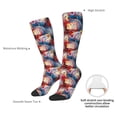 thumbnail image 5 of Picia Women Crew Soft Moisture-wicking Socks Hawaiian Style Pattern Design Cotton Socks, One Size fit All, 5 of 9