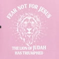 thumbnail image 5 of Wild Bobby Fear Not For Jesus The Lion Of Judah Has Triumphed Inspirational/Christian Women Graphic Tee, Light Pink, Large, 5 of 5