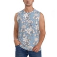 thumbnail image 6 of Daiia Lily Flower Printed Men's Tank Tops,Casual Soft Sleeveless Gym Muscle Shirts Bodybuilding Tee-Large, 6 of 8