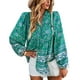 thumbnail image 3 of Camisa bohemia de manga larga Nikou con estampado floral, 3 of 6