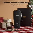 thumbnail image 2 of Tastee Heated Coffee Mug &ndash; 12oz Portable Travel Mug with 1℉ Precise Temperature Control, 8-Hour Heat Retention, 30W Fast Charging, Leak-P, 2 of 9