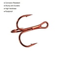 thumbnail image 5 of 2# 1.02" Treble Fish Hooks Carbon Steel Bend Hook with Barbs, Red 20 Pack, 5 of 5