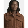 thumbnail image 4 of Time and Tru Women's Boucle Trucker Jacket, Midweight, Sizes XS-2X, 4 of 5