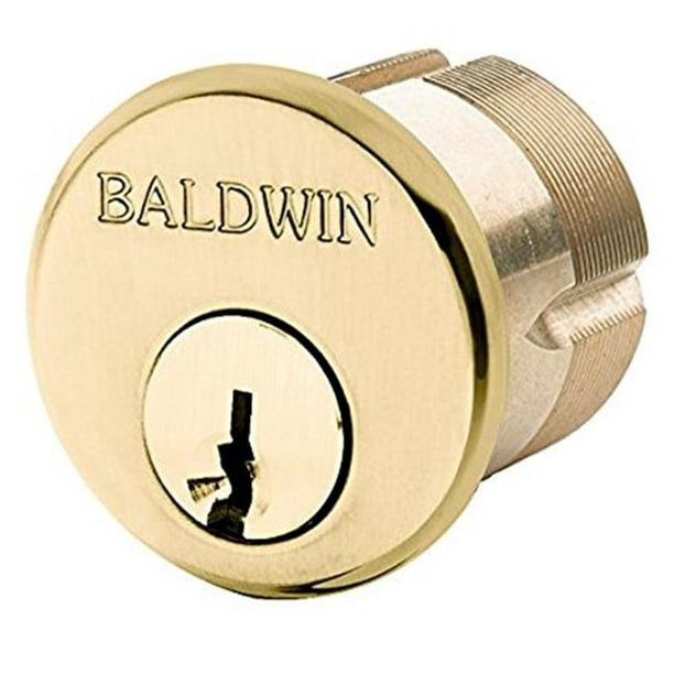 Baldwin 8322031 1.125 in. Cylindre Mortaise C Keyway&44; Laiton Non Laqué