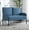 Blue, variant on BSHTI Velvet Upholstery Loveseat Couch,2 Seating,Metal Frame,High-density Fam Seat Loveseat,Well in Apartments or Rooms with Limited Space(Black)