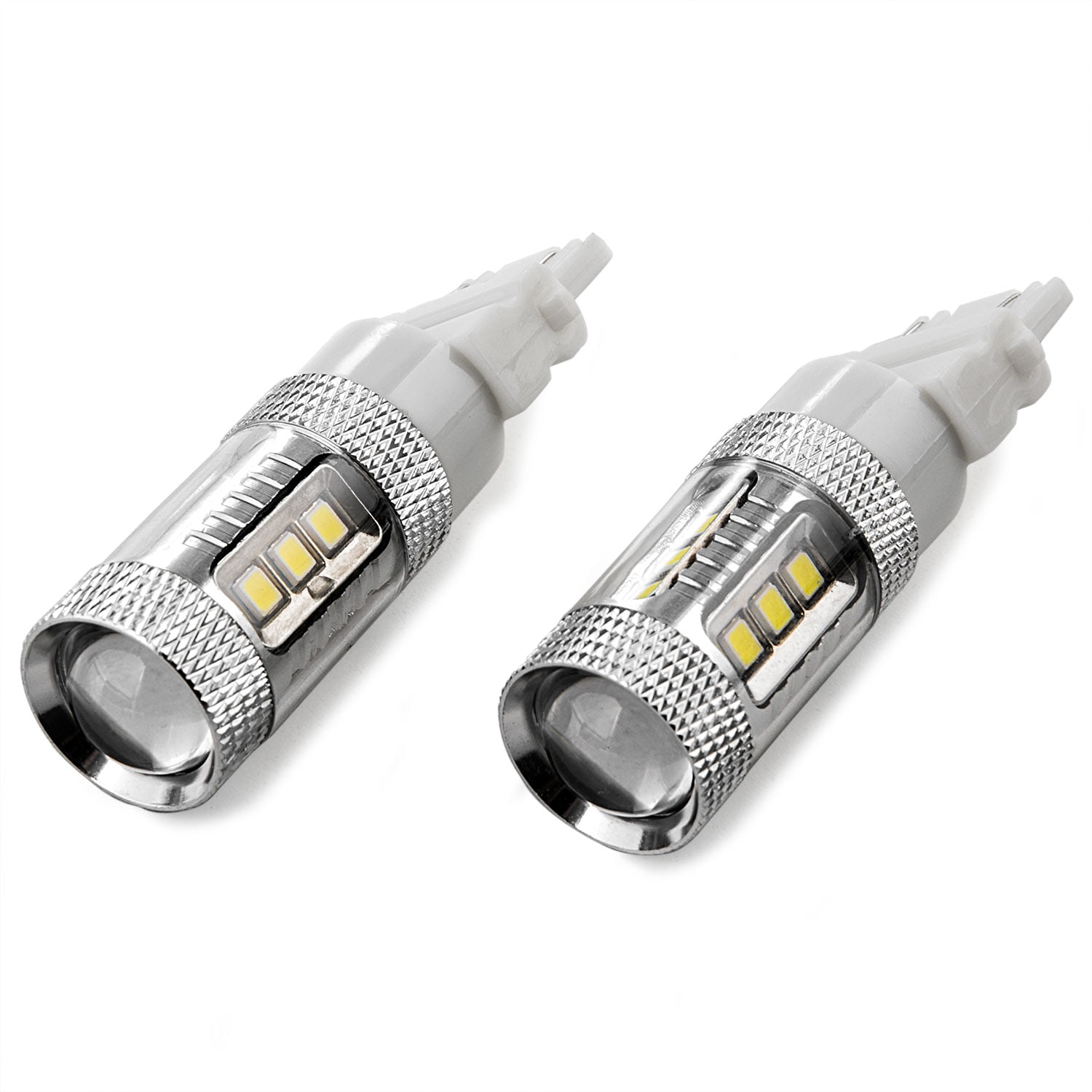 Xenon White iBrightstar Newest Extremely Bright 36-SMD 3030 Chipsets 3156 3157 3057 4157 LED Bulbs with Projector Lens replacement for Back Up Reverse Parking Daytime Running Lights 