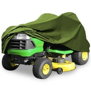 Superior Riding Lawn Mower Tractor Cover Fits Decks up to 62" - Green - 420D Polyester Oxford PU Coated Water and Sunray Resistant Storage Cover - 82" L x 50" W x 47" H