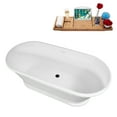 thumbnail image 4 of 65" Streamline B-420-168-BL Soaking Freestanding Tub and Tray With Internal Drain in Matte Black, 4 of 10