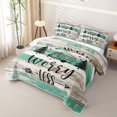 thumbnail image 3 of Erosebridal Farmhouse Camper Quilt King, Cartoon RV Car King Coverlet Set, Turqoise Gray, 3 Pieces 1 Bedspread and 2 Pillowcases, 3 of 7