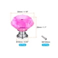 thumbnail image 2 of 30mm Crystal Knobs Drawer Diamond Shaped Pink 12 Pack, 2 of 5