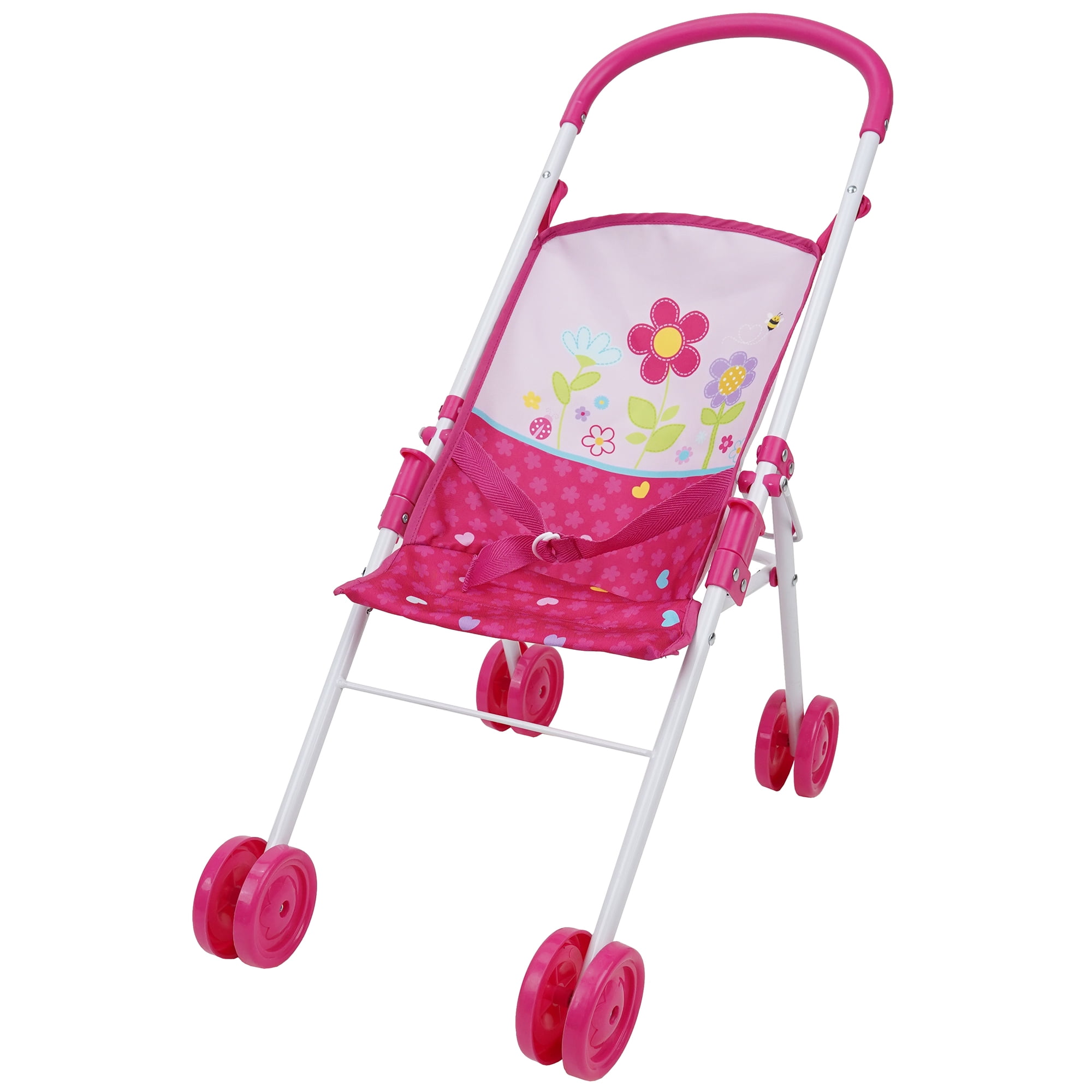 509: Garden Stroll N Doll Set - 14" Baby Doll & Folding Stroller Set, Kids Pretend Play, Ages 3+