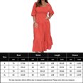 thumbnail image 2 of Vestido Puff manga Bodycon Maxi vestido sin espalda mujer Sexy vestido plisado traje de vacaciones Ygjytge Naranja T XL para Mujer, 2 of 6