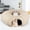 Beige, variant on Cat Tunnel Bed, Foldable Cat Donut Tunnel with Fluffy Toy Balls and Washable Pads, Multifunctional Cat Toys, 35.4" Round, 10.5" Wide Inside