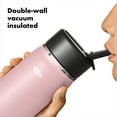 thumbnail image 5 of OXO Strive 24 oz. Insulated Wide Mouth Water Bottle with Straw Lid - Rose Quartz, 5 of 9