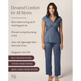 thumbnail image 6 of Kindred Bravely Davy Maternity Pajamas & Postpartum Lounge Sets for Women, Short Sleeve Nursing Pajamas (Slate Blue, Large), 6 of 6