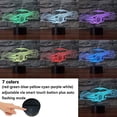 thumbnail image 2 of Luz de ilusión 3D con temática de coche de carreras, luz nocturna que cambia de color con control táctil y remoto, decoración óptima para el dormitorio con brillo ajustable y luz LED de bajo consumo,, 2 of 5