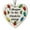 F, variant on Christmas Indoor Decor Heart-Shaped Sea Glass Friendship Decor Friendship Heart Keepsake Friendship Heart Ornament For Christmas Tree Hanging Ornaments