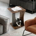 thumbnail image 3 of Gymax Side Table 2 Tier Sofa Couch Table Compact C-shape End Table Snack Coffee Table, 3 of 9