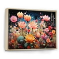thumbnail image 2 of Designart "Peach Green Cactus Representation Colorfuled Acrylic II" Floral Floater Framed Wall Decor, 2 of 7