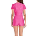 thumbnail image 5 of TAGOLD Womens OnePiece Bikini Set Solid Color Long Sleeve Sun Protection Zipper Surf Sleeveless Backless Summer Swimwear, 5 of 5