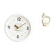 thumbnail image 1 of Reloj de pared redondo, silencioso, sin , estatua de resina, escultura decorativa, artística, moderna, con manecillas de madera, adecuado para s, 1 of 8