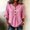 Hot Pink, variant on Sentmoon Cute Clothes for Women 3/4 Sleeve V Neck Womens Sweatshirts Striped Print Button Down Ruffle Regular Fit Trendy Three Quarter Sleeve Tops Woman for Casual Outings S-2XL