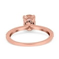 thumbnail image 3 of Accent Wedding Ring Black Rose Tone Simulated Morganite CZ 925 Sterling Silver Size 6, 3 of 5