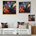 thumbnail image 4 of Designart "Neotropical Fairy Hummingbird in Blue III" Animals Framed Wall Art - Traditional Blue Hummingbird Entryway Framed Wall Art Print, 4 of 6