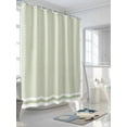 thumbnail image 3 of Shower Curtain Green Stripe Bathroom Curtains with Hooks, Waterproof Fabric Stripe Sage Green Bath Shower Curtains Set for Bathroom Bathtubs Decor 36x72 Inch, 3 of 8