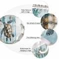 thumbnail image 6 of Teal Sea Turtle Coastal Waterproof Fabric Shower Curtain,Summer Beach Nautical Coral Waterproof Fabric Shower Curtain for Bathroom Curtains Bathtubs Hotel Shower Curtains with 12 Hooks Small 36x72in, 6 of 8