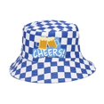 thumbnail image 1 of Fisherman Hat Bucket Hat for Girls Checkered Reversible Casual Hat for Sports Gym Mountain Camping Hat Outdoor Sunshade oktoberfest green, 1 of 4