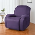 thumbnail image 1 of CUH Stretch Elastic Couch 1-3 Seat Wedding Lazy Recliner Sofa Covers Protector Armchair Banquet Chair Cover Purple 1 Seat, 1 of 8