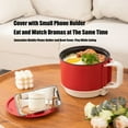 thumbnail image 4 of Electric Hot Pot, 1.5L Mini Instant Non-stick Pot Ramen Cooker with Steamer, Electric Cooking Pot with Over-Heating Protection, Multi-Functional Lazy Pot for Pasta Egg Rice Oatmeal, Soup, Red, 4 of 10