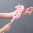 thumbnail image 3 of Bath Body Brush Long Handle Shower Scrubber with Soft Sponge Mesh Pouf Loofah Back Scrubber for Exfoliating Skin Rejuvenation and Bathroom Spa, 3 of 6