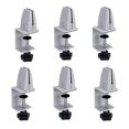 thumbnail image 1 of Adjustable Office Partition Clamps Aluminum Sneeze Guard Support for 1/8 to 1-Inch Panels 6-Pack, 1 of 5