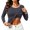 Light Violet, variant on Women Crew Neck Long Sleeve Tops with Built-In Bra Padded Stretch Soft Blend Shirts Loose Casual Loungewear Sleep Tee Tops Light Violet L