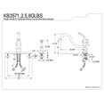 thumbnail image 2 of Kingston Brass KB3575GLBS Single Handle 8 in. Kitchen Faucet with Brass Sprayer, 2 of 2