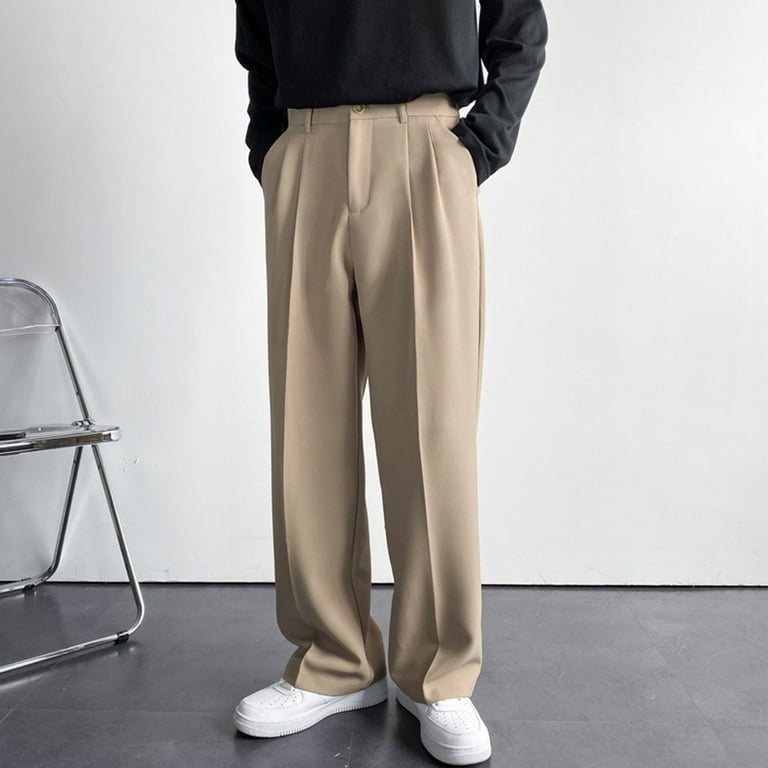 スーツ OVY W polyester pants George Big & Tall Men's Pleated Cuffed Microfiber Dress