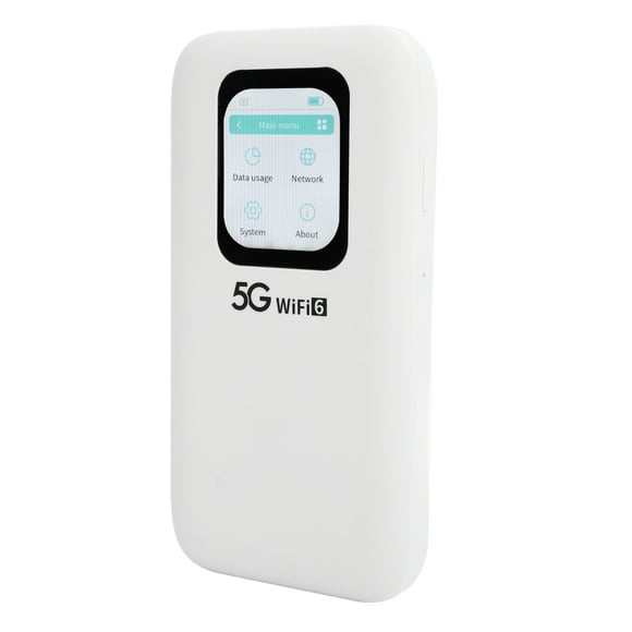 5G Mobile Hotspot, 1.25Gbps Upload Travel Wifi Device Long Battery Life WiFi 6 High Speed with Nano SIM Card Slot for Travel