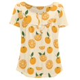 thumbnail image 4 of Chririnla Orange Womens Tops Short Sleeve Workout Blouses Asymmetrical T-shirts Plus Size Summer Tops for Women Ladies, 4 of 6